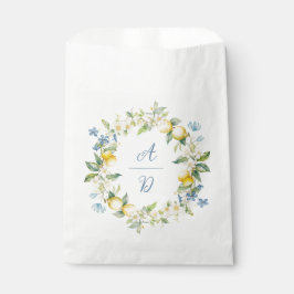 La Dolce Vita Lemon Floral Wreath Favor Bag Geschenktütchen
