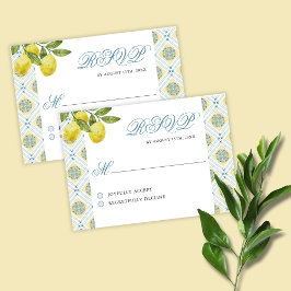La Dolce Vita Lemon Hochzeit RSVP Karte