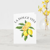 La Dolce Vita Lemon Italienischer Sommer Limoncell Karte (Gelbe Blume)