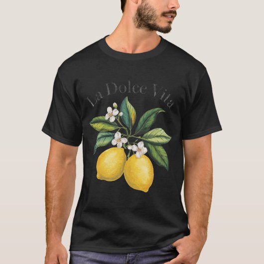 La Dolce Vita Lemon Italienischer Sommer Limoncell T-Shirt (Vorderseite)