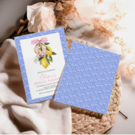La Dolce Vita Lemon Pink Bow Brautparty Einladung