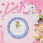 La Dolce Vita Lemon Pink Bow Brautparty Pappteller (Party)