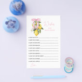 La Dolce Vita Lemon Pink Bow Wünsche für Baby Flyer (Einzeln)