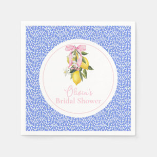 La Dolce Vita Lemon Rosa Bogen Brautparty Serviette