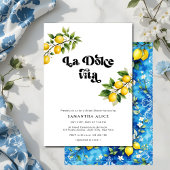 La Dolce Vita Lemon Theme Italienisches Brautparty Einladung
