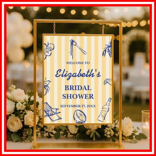 La Dolce Vita Lemons Brautparty Empfang Poster