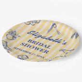 La Dolce Vita Lemons italienisches Brautparty Pappteller (Schrägansicht)