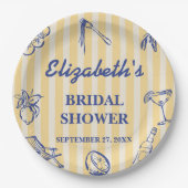 La Dolce Vita Lemons italienisches Brautparty Pappteller (Vorderseite)