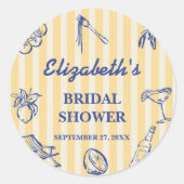 La Dolce Vita Lemons italienisches Brautparty Runder Aufkleber (Vorderseite)