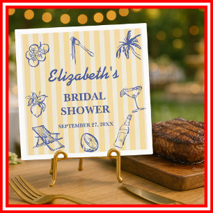 La Dolce Vita Lemons italienisches Brautparty Serviette