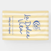 La Dolce Vita Lemons Italienisches Hochzeitszeiche Banner (Horizontal)