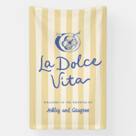 La Dolce Vita Lemons Italienisches Hochzeitszeiche Banner