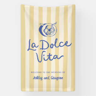 La Dolce Vita Lemons Italienisches Hochzeitszeiche Banner