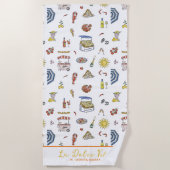 La Dolce Vita Meditera Italienisch | Monogramm Strandtuch (Vorderseite)