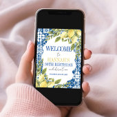 La Dolce Vita Meditera Italienischer Lemon Geburts Poster