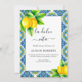 La Dolce Vita Mediterrane Fliesen Brautparty Einladung (Vorderseite)