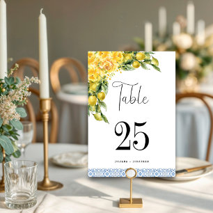La Dolce Vita - Mediterrane Hochzeit Tischnummer