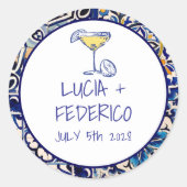 La Dolce Vita Mediterrane Kachel Runder Aufkleber (Vorderseite)