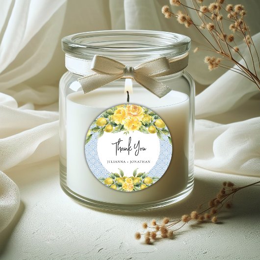 La Dolce Vita - Mediterrane Lemon Wedding Runder Aufkleber