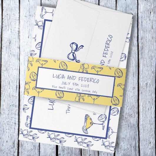 La Dolce Vita Mediterrane Zitronen Einladungsbanderole