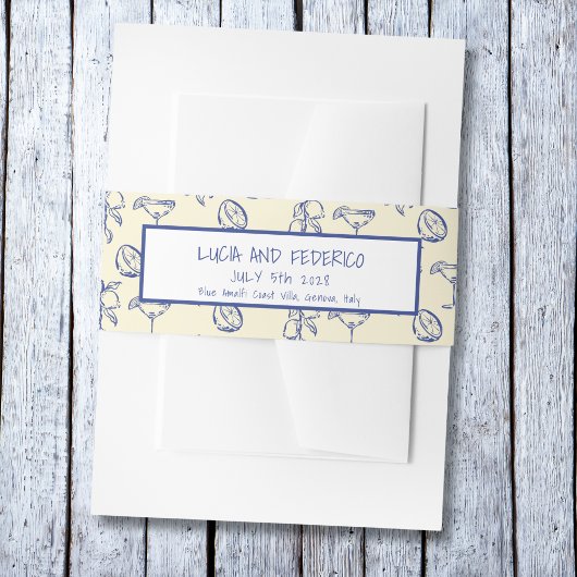 La Dolce Vita Mediterrane Zitronen Einladungsbanderole