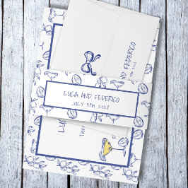 La Dolce Vita Mediterrane Zitronen Einladungsbanderole