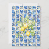 La Dolce Vita Mediterranean Lemon Save the Date Einladung (Rückseite)