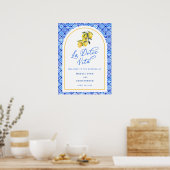 La Dolce Vita Mediterranean Wedding Welcome Poster (Küche)