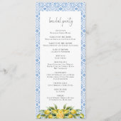 La Dolce Vita - Mediterranes Hochzeitsprogramm Programm (Rückseite)