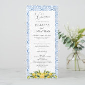 La Dolce Vita - Mediterranes Hochzeitsprogramm Programm (Stehend Vorderseite)