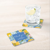 La dolce vita mediterranes sommerliches Brautparty Rechteckiger Pappuntersetzer (Vor Ort)