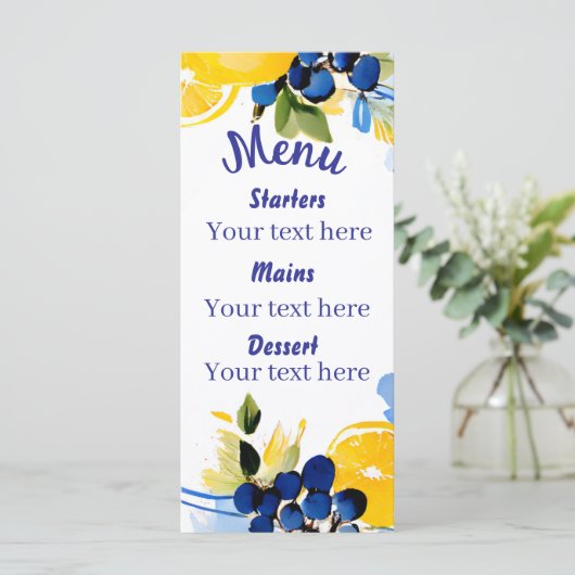 La Dolce Vita Menükarte (Stehend Vorderseite)