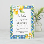 La Dolce Vita Mittelmeer Bacheloretto Einladung (Stehend Vorderseite)