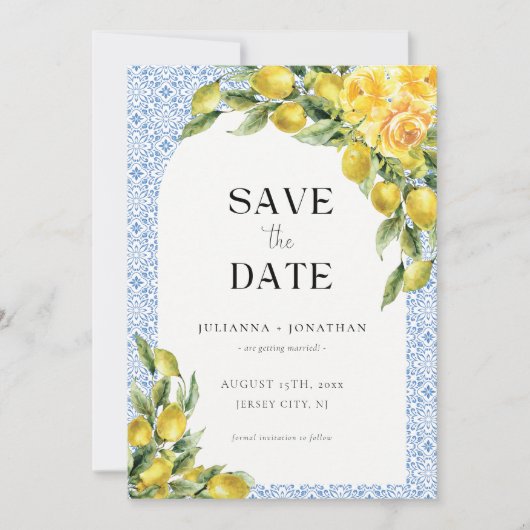 La Dolce Vita - Mittelmeer-Zitrone Save the Date (Vorderseite)