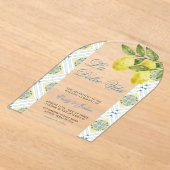La Dolce Vita Modern Lemon Wedding Arch Acryleinladungen (Ablage )