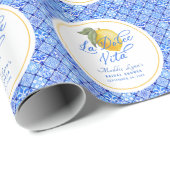 La Dolce Vita Personalisiertes Brautparty Geschenkpapier (Rolleneckpunkt)