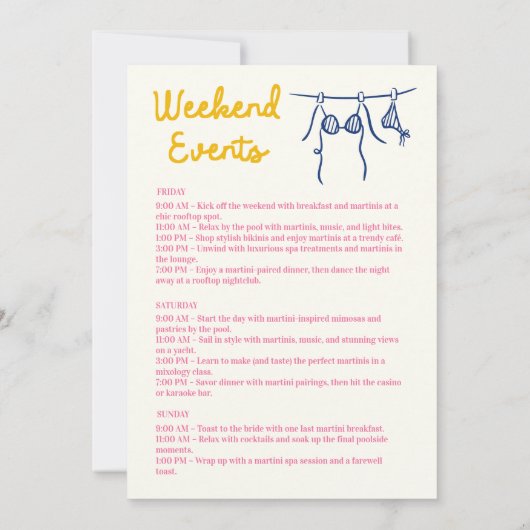 La Dolce Vita Poolside Einladung (Rückseite)