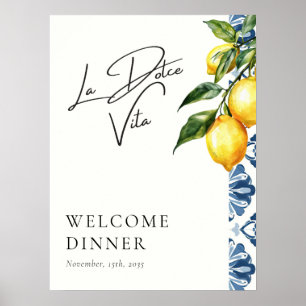 La Dolce Vita Positano Begrüßungszeichen Poster