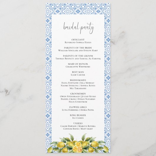 La Dolce Vita - Programm für Hochzeiten im Mittelm (Rückseite)