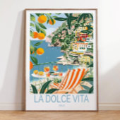 La Dolce Vita Reiseplakat, italienische Wanddekora Poster
