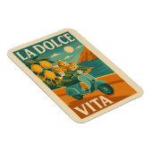 La Dolce Vita – Retro Italian Coast Travel Magnet (Rechte Seite)