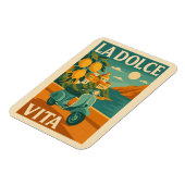La Dolce Vita – Retro Italian Coast Travel Magnet (Linke Seite)