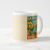 La Dolce Vita - Retro Italienische Küstenreise Jumbo-Tasse (Vorderseite Rechts)