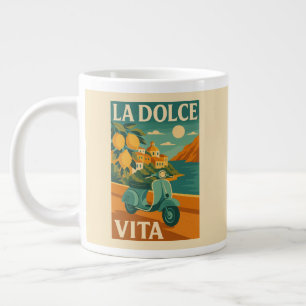 La Dolce Vita - Retro Italienische Küstenreise Jumbo-Tasse