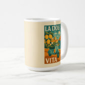 La Dolce Vita - Retro Italienische Küstenreise Kaffeetasse (VorderseiteRechts)