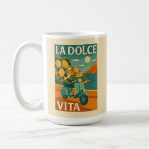 La Dolce Vita - Retro Italienische Küstenreise Kaffeetasse