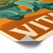 La Dolce Vita - Retro Italienisches Reiseplakat Poster (Ecke)