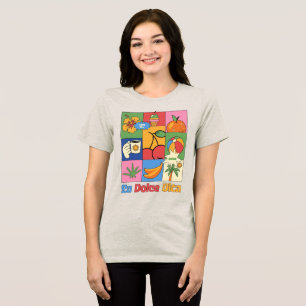 La Dolce Vita Retro Sommer Pop Art Tri-Blend Shirt