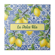 La Dolce Vita Sizilianische Zitrone, Blaues Maioli