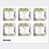 La Dolce Vita Sommer Italienisches Brautparty Quadratischer Aufkleber (Blatt)